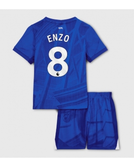Billige Fotballdrakt Chelsea Enzo Fernandez #8 Replika Hjemmedraktsett Barn 2025-26 Kortermet (med bukser)